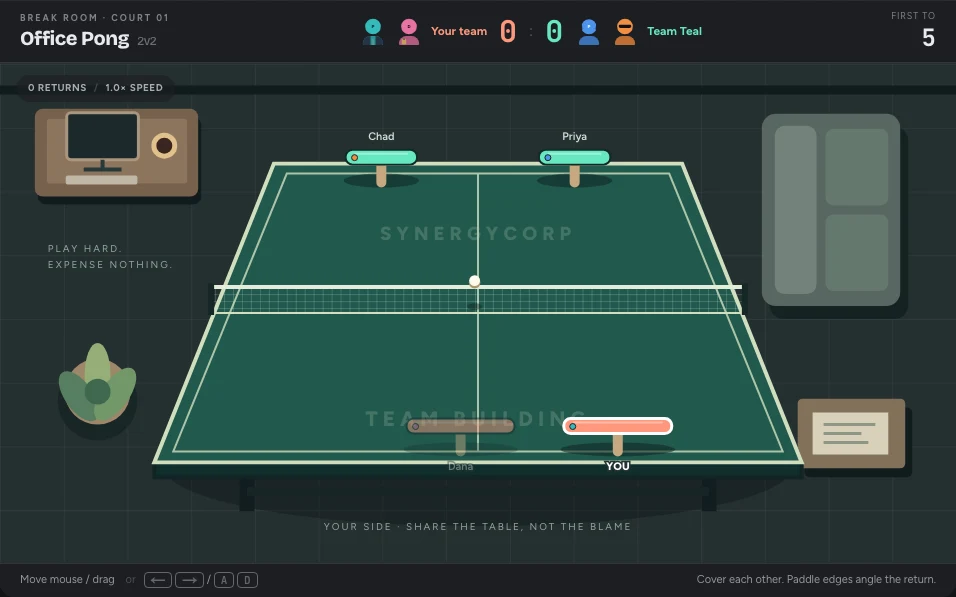 Office Pong gameplay preview